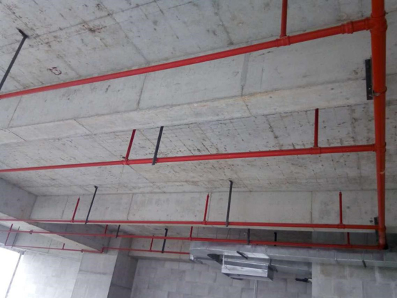南昌中航國際廣場二期消防工程施工中