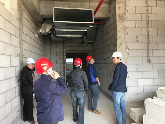 南昌中航國際廣場二期空調工程施工中