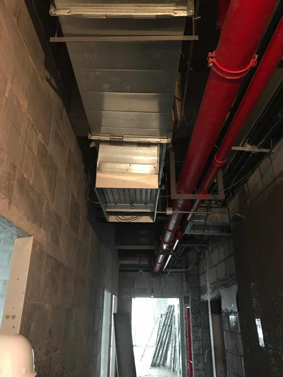 南昌中航國際廣場二期空調工程施工中