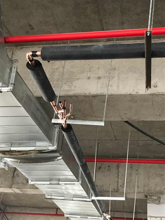 南昌中航國際廣場二期空調工程施工中